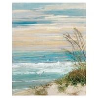 Plaža u sumrak Sallie Matchland, omotano platno, umjetnička slika, tisak