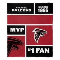 Atlanta Falcons nfl Colorblock Personalizirana deka za odbacivanje svilenog dodira