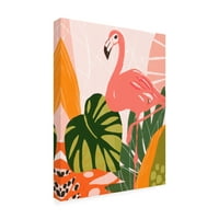 June Erica Vess 'Džungla Flamingo I' Outdoor Canvas