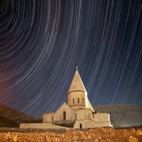 Zvjezdane staze iznad samostana Svetog Tadeja, provincija Azerbajdžan, Sjeverozapadni Iran tiskanje plakata