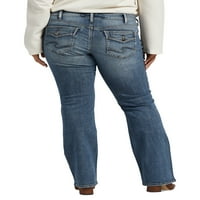 Silver Jeans Co. Plus Veličina Britt Low Rise Slim Bootcut Traperice veličine struka 12-24