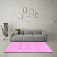 Tradicionalne prostirke za sobe u orijentalnom stilu u ružičastoj boji, promjera 6 inča