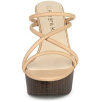 Jedinstveni prijedlozi ženske sandale na platformi s prekriženim naramenicama s visokim zdepastim potpeticama