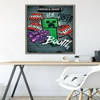 Zidni poster Minecraft Creeper nije uključen, uokviren 22,375 34