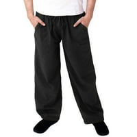 Muške hlače Rasprodaja ispod $ $ $ $ muške ljetne modne rastezljive jednobojne široke casual hlače s kravatom u crnoj boji, AA