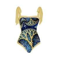 Seksi Tankini kupaći kostim od šifona omotan oko duge suknje za žene Vintage ljetni kupaći kostim s cvjetnim printom za kontrolu