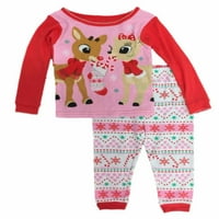 Rudolph toddler djevojka pidžama set