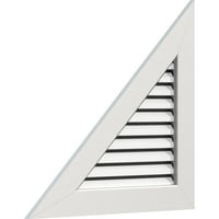 Ekena Millwork 18 W 1 2 H desni trokut Gable Oblub - Lijevi bočni nagib Funkcionalan, PVC Gable Obloni