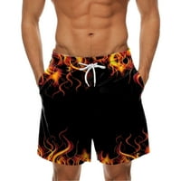 Muške modne havajske kratke hlače za plažu s printom sportske casual kratke hlače crne hlače u boji