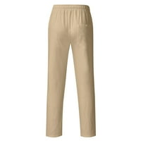 + Modne Kaki hlače, muške Ležerne Radne hlače za slobodno vrijeme, duge hlače s elastičnim strukom, hlače