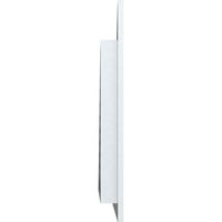 Ekena Millwork 28 W 3 8 H desni trokut Gable Oblub - Funkcionalni desni bočni tok, PVC Gable Obloni