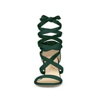 Jedinstvene ponude ženske crisscross čipke sandale srednjeg bloka