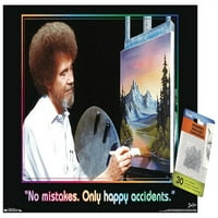 Bob Ross - Nema pogrešaka. Samo sretne nesreće zidni plakat s push igle, 14.725 22.375