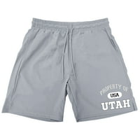 Muška imovina u Utahu, SAD-a, sive sportske najlonske kratke hlače za trening, MTB