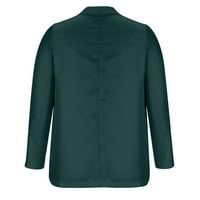 + Blazers za žene poslovni casual s otvorenim prednjim i dugim rukavima radne uredske jakne Blazer modni lagani kaputi odijela Zelena