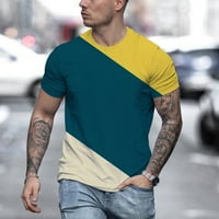 muška majica muška ljetna majica s printom kratkih rukava s okruglim vratom ležerni vrhovi majica za muškarce bež + 5 inča