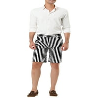 Jedinstvene ponude muških srednjih pruga ravna prednja prednja šetnja Chino Walk Shorts