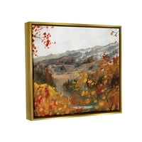 Jesensko lišće planine Mountain Scene Scene slika metalno zlato uokvireno umjetničko print zidna umjetnost