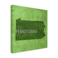 Zaštitni znak likovne umjetnosti 'Pennsylvania State Words' platno umjetnost od strane Red Atlasa dizajna
