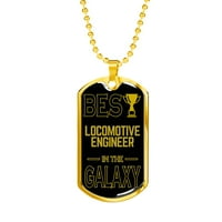 Ogrlica najbolji inženjer lokomotive u galaksiji s žetonom od nehrđajućeg čelika ili 18K zlata 94