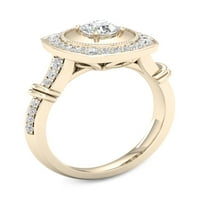 Zaručnički prsten od 14 karata od žutog zlata s dijamantom od 34 karata