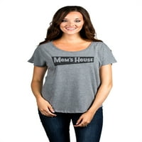 Ženska modna majica s printom Mamina kuća, labava majica s volumetrijskim uzorkom Dolman, Majica Bez rukava