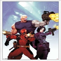 Comics of the comics-plakat na zidu s Deadpoolom i dominom, 22.375 34