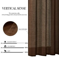 Subrte fau svilena polu-sherska prozorska elegancijama za zavjese za drapiranje i čvrste grickalice za spavaću sobu