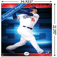 Los Angeles Dodgers - plakat Cody Bellinger Wall s push igle, 14.725 22.375