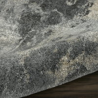 Paperjast apstraktni bež i sivi tepih s niskom hrpom