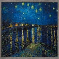 Zidni plakat Vincenta Van Gogha zvjezdana noć nad Ronom, 22.375 34