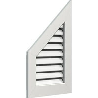 Ekena Millwork 30 W 32 H HOLL vrhunac gornjeg lijevog tona: Funkcionalan, PVC Gable Bent W 1 4 Flat Trim okvir