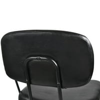 Dizajnerska grupa crne kožne podesive radne stolice, rotirajuće uredske stolice s naslonom za ruke