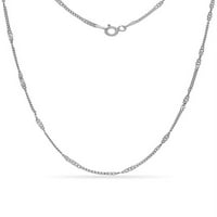 Ogrlica od srebra s naizmjeničnim uvijenim karikama u obliku srebra