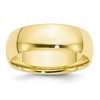 Lagani zaručnički prsten od žutog zlata 10K udobno pristaje, veličine 1.0070
