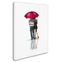 Zaštitni znak likovna umjetnost 'Par pod kišobranom I' Canvas Art by MacNeil Studio