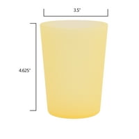 Baza-žuta okrugla plastična čaša, 18 unci