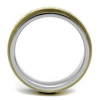 $ 9 - dvobojni prsten od nehrđajućeg čelika bez kamena, veličina 9