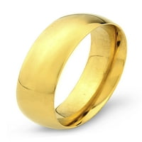 Obalni nakit Zlatni zakrivljeni prsten od nehrđajućeg čelika
