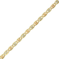 Brilliance Fini nakit 10K Tri-tone YWR Gold Valentino Star Lanac Ogrlica, 20