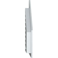 Ekena Millwork 12 W 20 H Half vrhunac gornjeg lijevog tona: Funkcionalan, PVC Gable Vent W 1 4 Flat Trim okvir