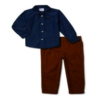 Oprema Baby Boy Boy Dugi rukavi i odjeća za hlače od dvostrukih rukava, 2-komad set