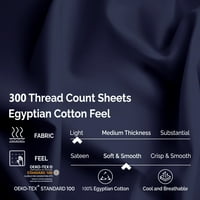 Posteljina i jastučnica od teškog egipatskog pamuka s dubokim džepom i brojem navoja u kompletu od ea, ea