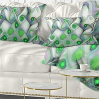 Dizajnirati bijelo zeleno uzorak s vrtlozima - Sažetak jastuka za bacanje - 16x16