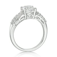 Jay Heart dizajnira Sterling Silver stvorio bijeli safirni prsten