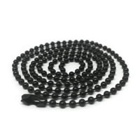 Ogrlica s kugličnim lancem od crnih perli