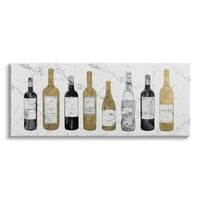 Ilustracije za tradicionalne boce vina, glamurozni mramorni uzorak, 20 komada, dizajn Natalie Carpentieri