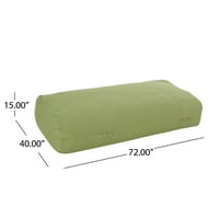 Cecelia Vanjska tkanina otporna na vodu 6 '3' Torba sa grahom i 18 Set za bacanje jastuka, zelena