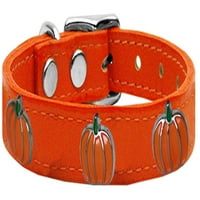 Narančasta kožna ogrlica za pse od bundeve