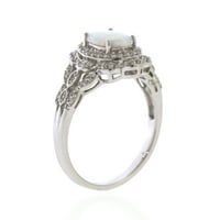 Jay Heart dizajnira Sterling Silver stvorio Opal i stvorio bijeli safirni prsten